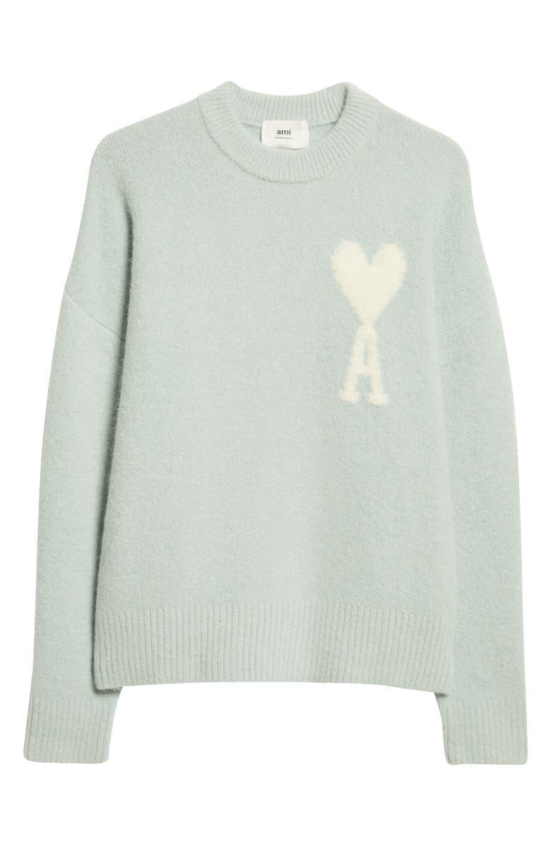 AMI PARIS Ami de Coeur Alpaca & Wool Blend Crewneck Sweater, Main, color,