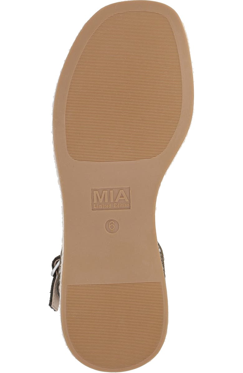 MIA Limited Edition Pascha Ankle Strap Espadrille Platform Sandal, Alternate, color, Khaki