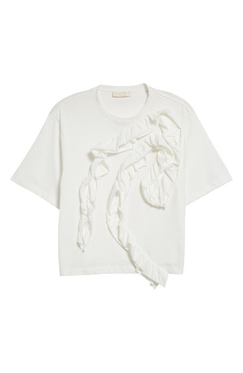 Ulla Johnson Aris Ruffle Cotton Top In Pristine