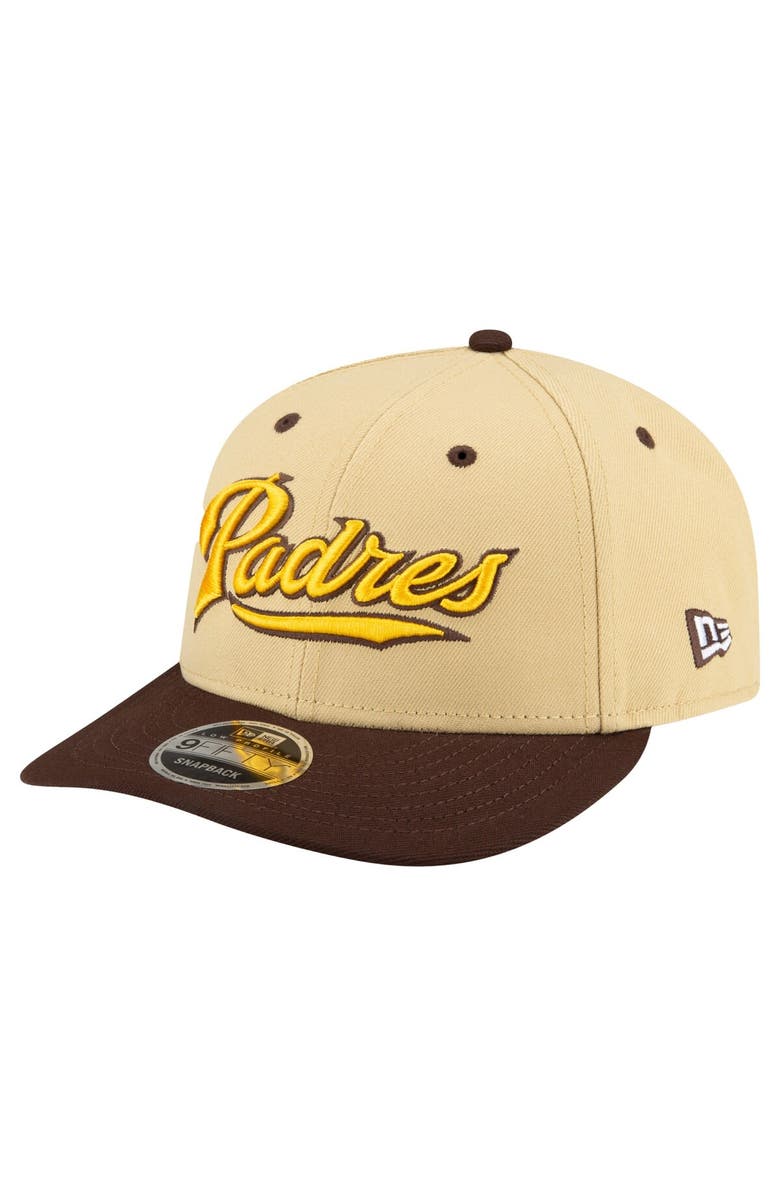 New Era Men's New Era x Felt Gold San Diego Padres Low Profile 9FIFTY Snapback Hat, Alternate, color,