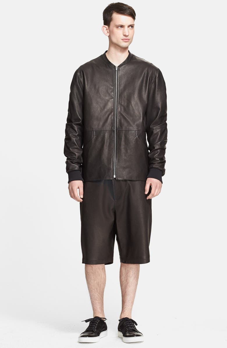Alexander Wang T by Alexander Wang Leather Bomber Jacket, Main, color,