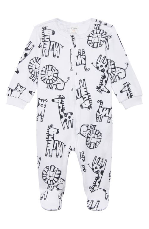 Pl Baby By Petit Lem 2-pack Full Zip Footie In Black
