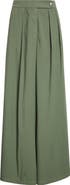 Dries Van Noten Pamplona Pleated Stretch Cotton Wide Leg Pants