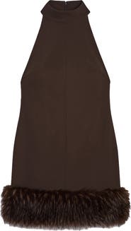 Apparis Matisse Halter Neck Stretch Crepe Minidress