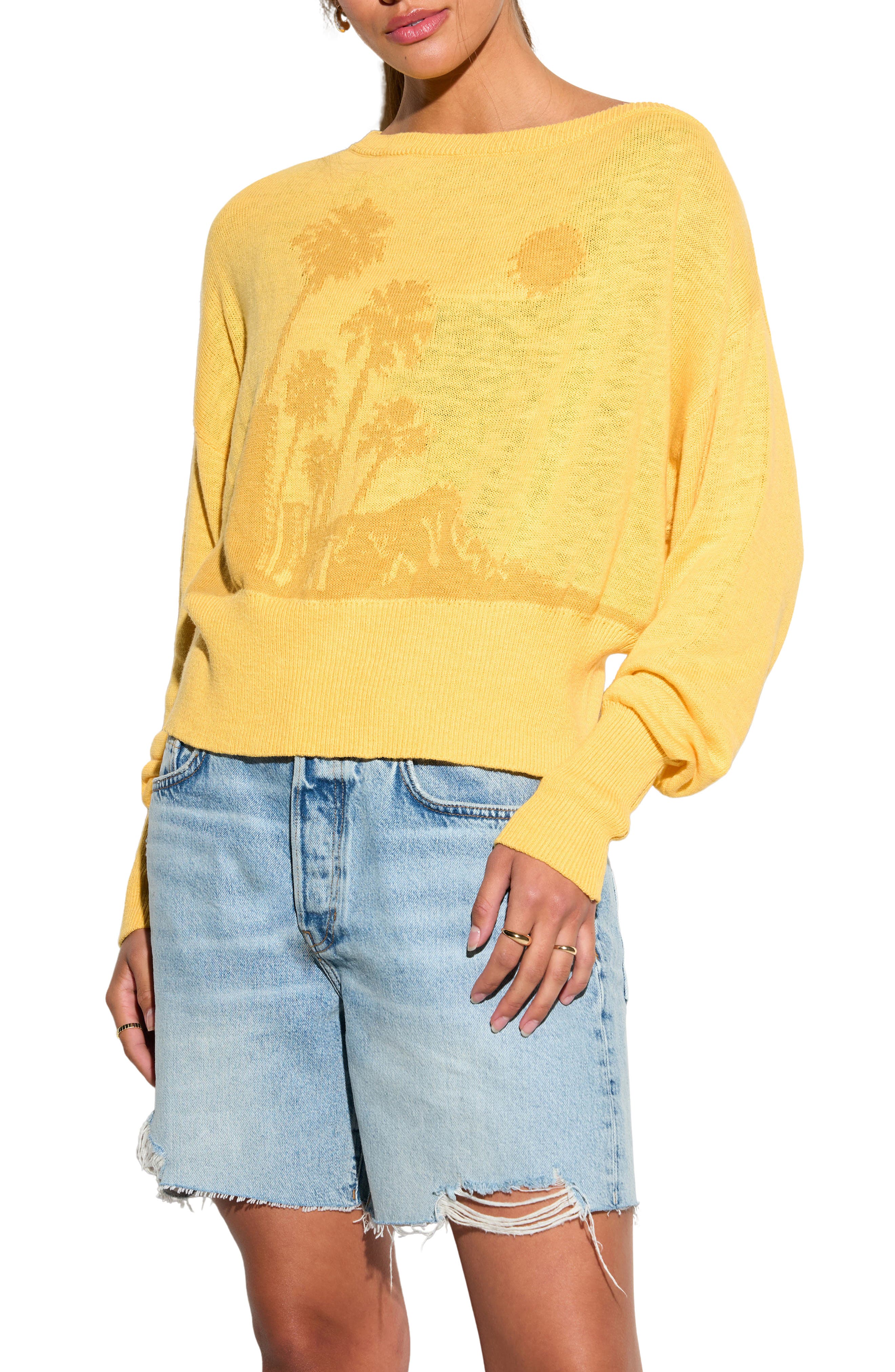 Spiritual Gangster Telepathetic Devon Off the Shoulder Sweater
