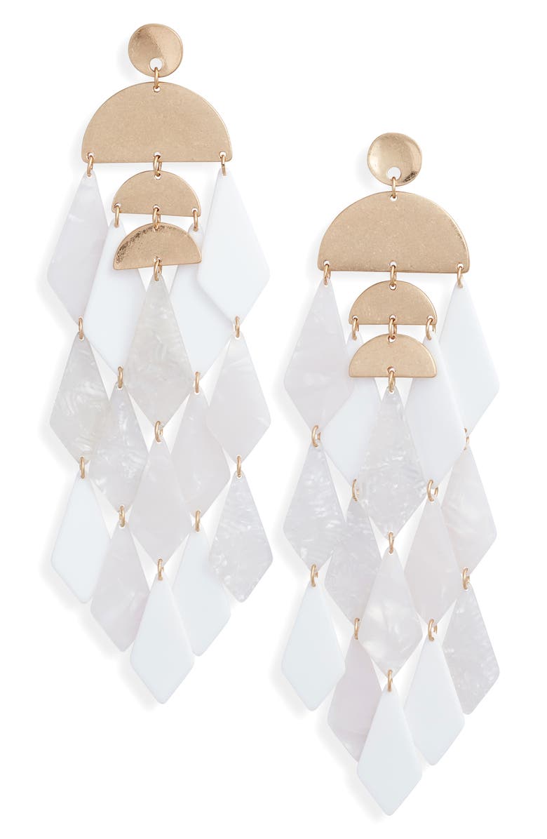 Stella + Ruby Merengue Resin Drop Earrings, Main, color,