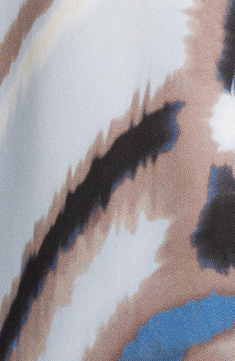 BOSS Swirl Print A-Line Dress, Alternate, color, Blue Jay Swirl