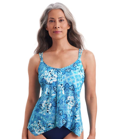 Handkerchief Hem Tankini Swimsuit Top