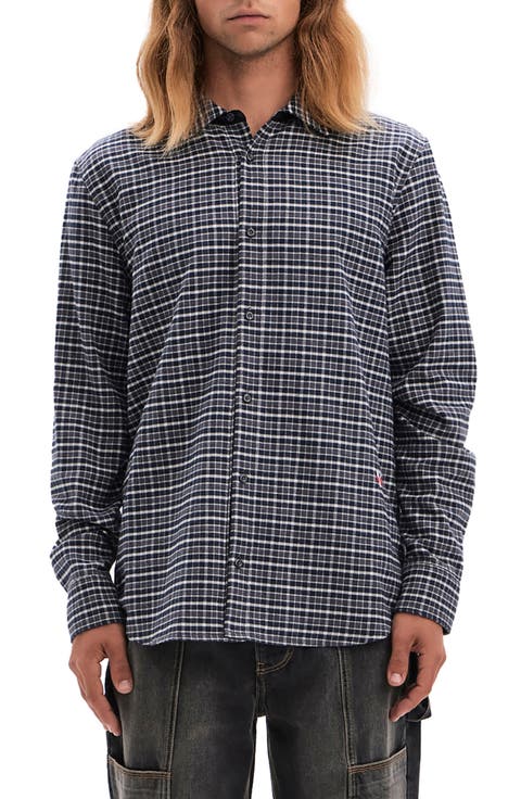 Preston Plaid Cotton & Silk Flannel Button-Up Shirt