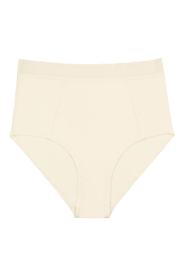 High Waist Silk Briefs, Main, color, WINTER WHITE