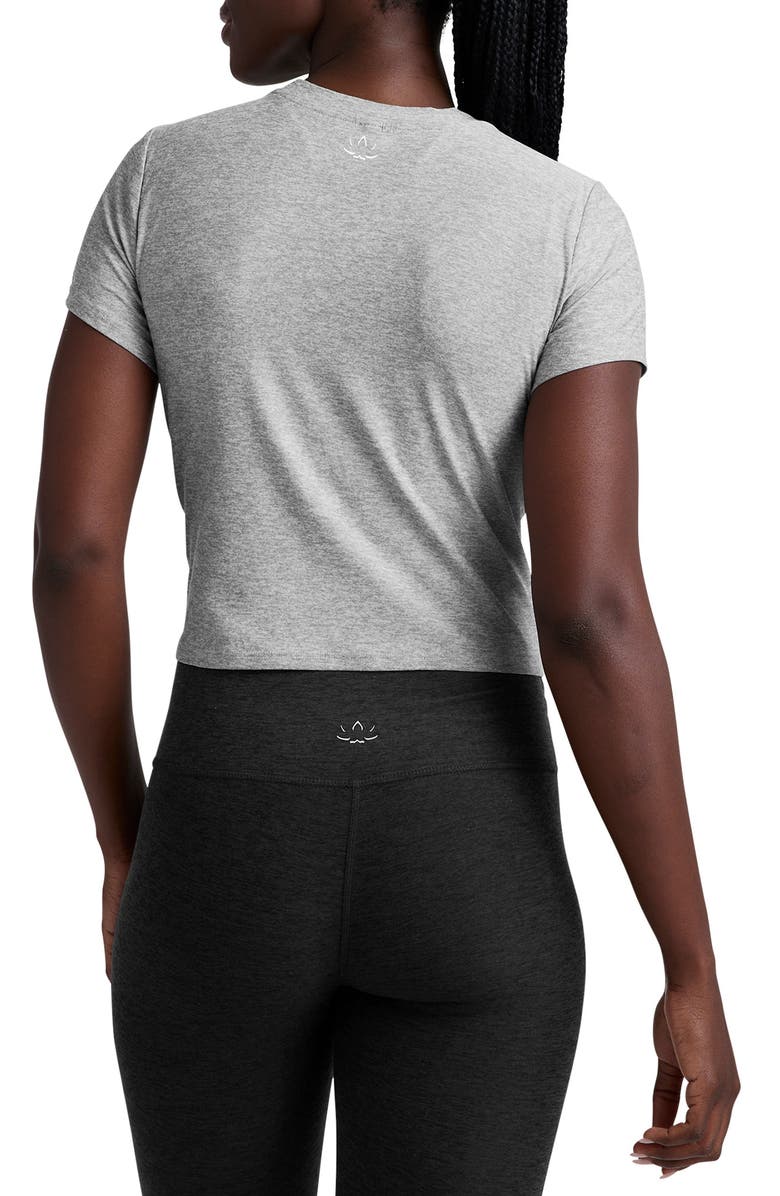 Beyond Yoga Featherweight Crop T-Shirt, Alternate, color, Silver Mist