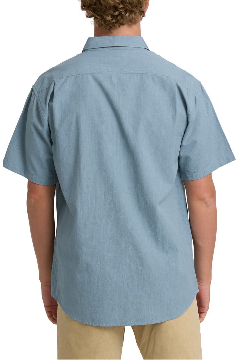 All Day Short Sleeve Button-Down Shirt, Alternate, color, OCEANA