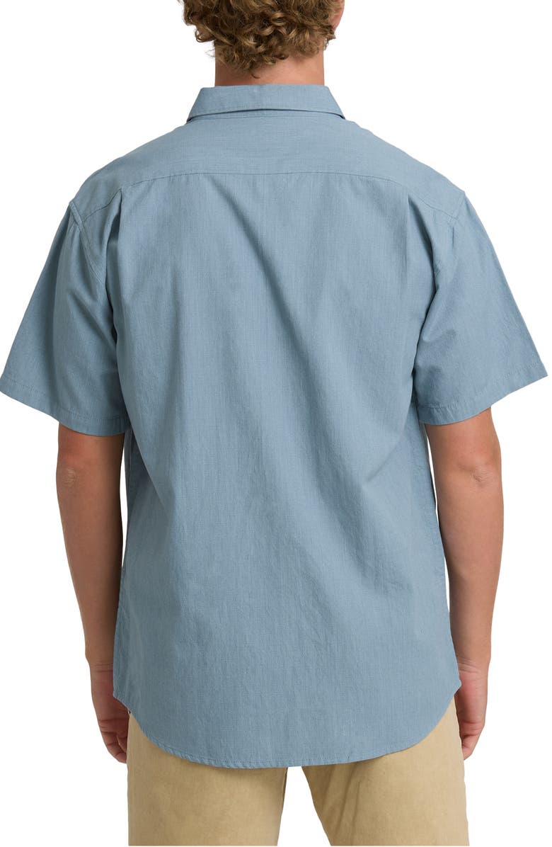 Billabong All Day Short Sleeve Button-Down Shirt, Alternate, color, Oceana