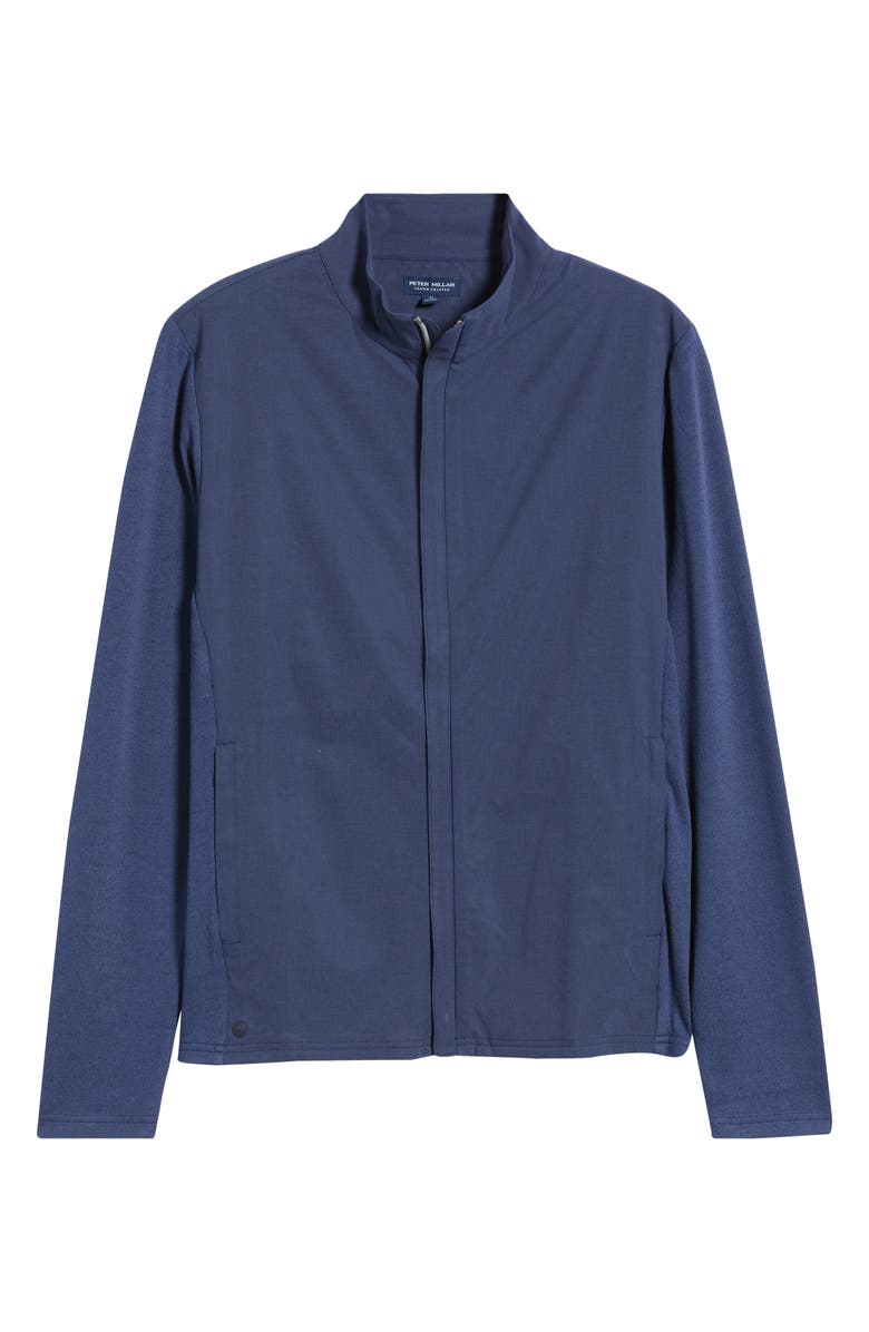 Peter Millar Crown Crafted Solstice Performance Hybrid Zip Jacket, Alternate, color, Navy