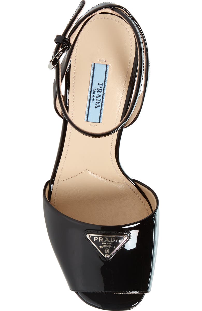 Prada Patent Platform Sandal, Alternate, color,