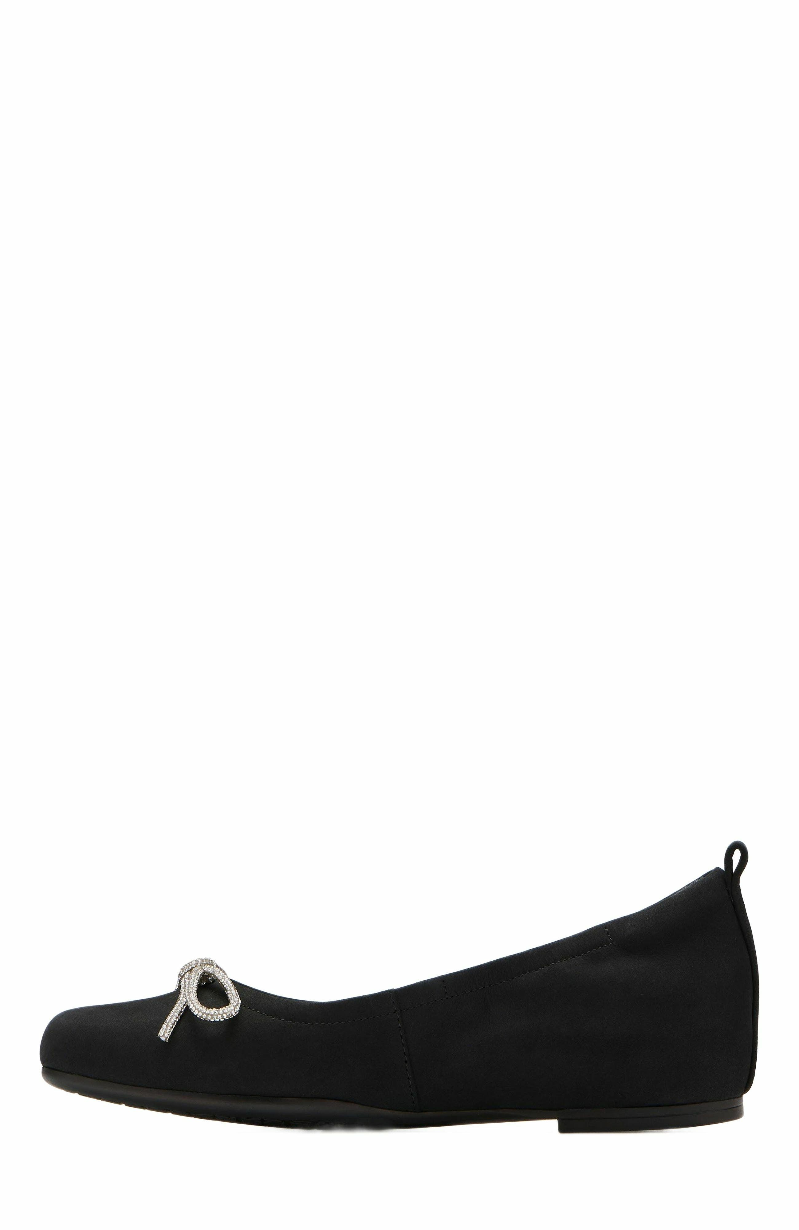 Cadence Bow Ballet Flat, Alternate, color, Black Sparkle