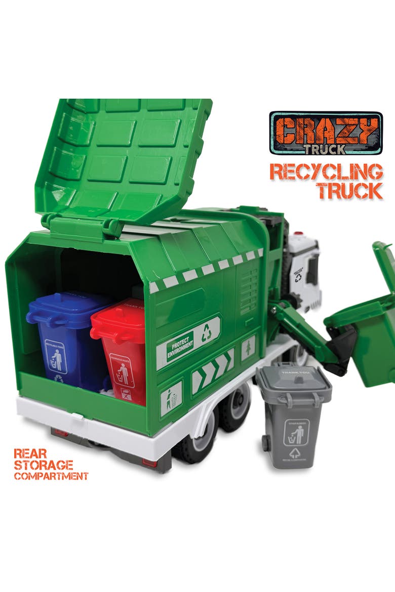 Recycling Truck Lights and Sounds City Vehicle Toy Set, Alternate, color, Multicolored