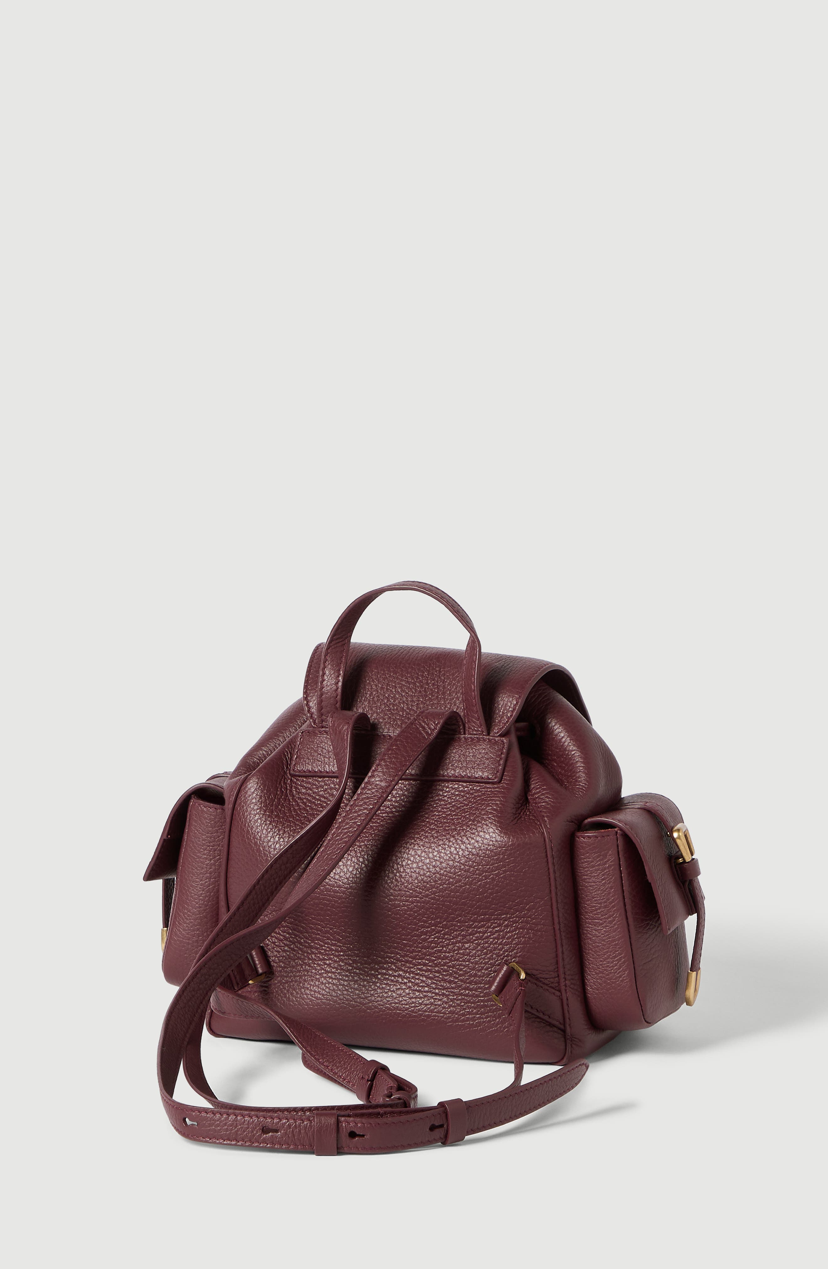 Deerskin sartorial backpack, Alternate, color, Burgundy