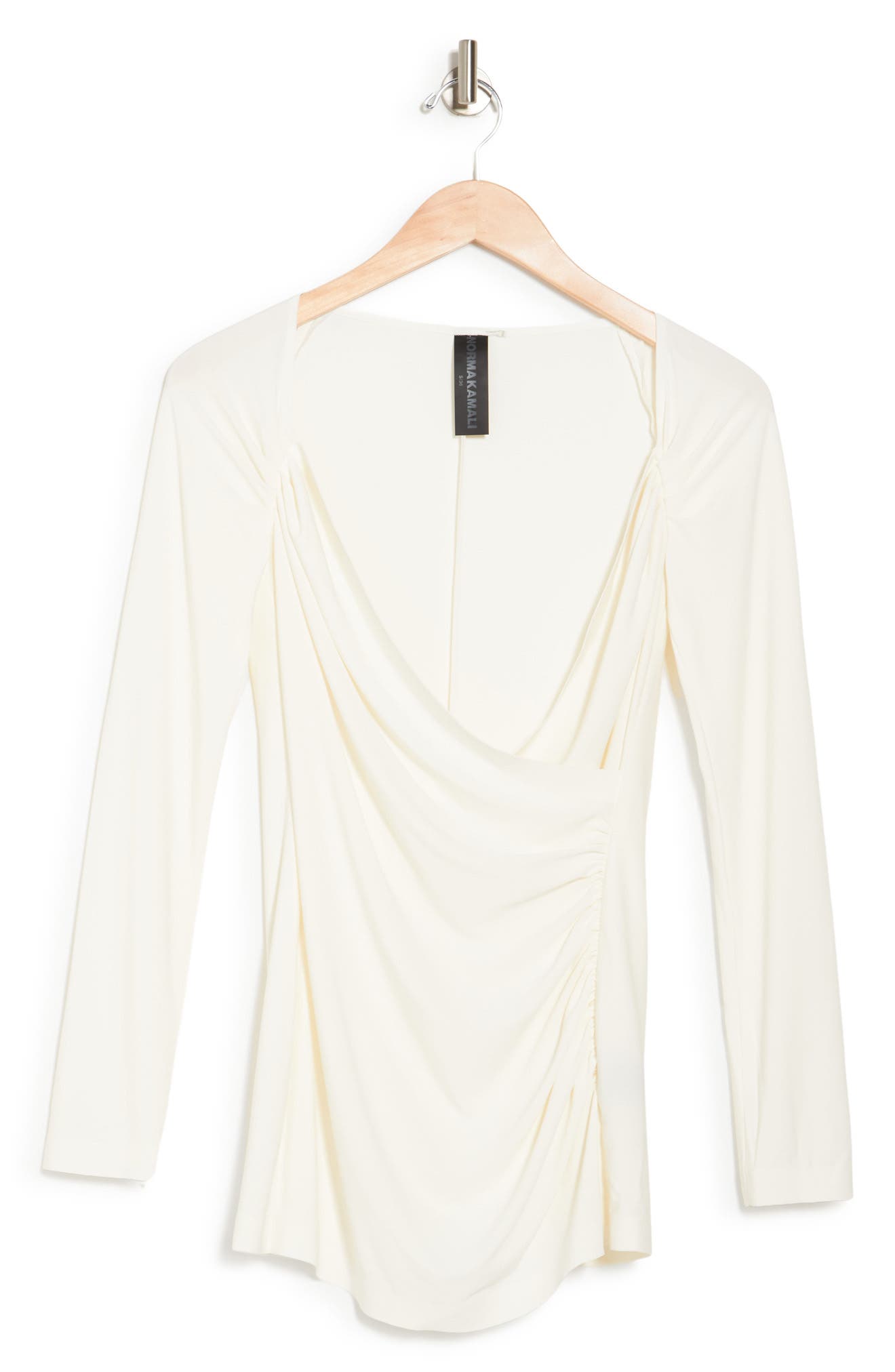 Norma Kamali Long Sleeve Sweetheart Neck Blouse (Women) | Nordstromrack