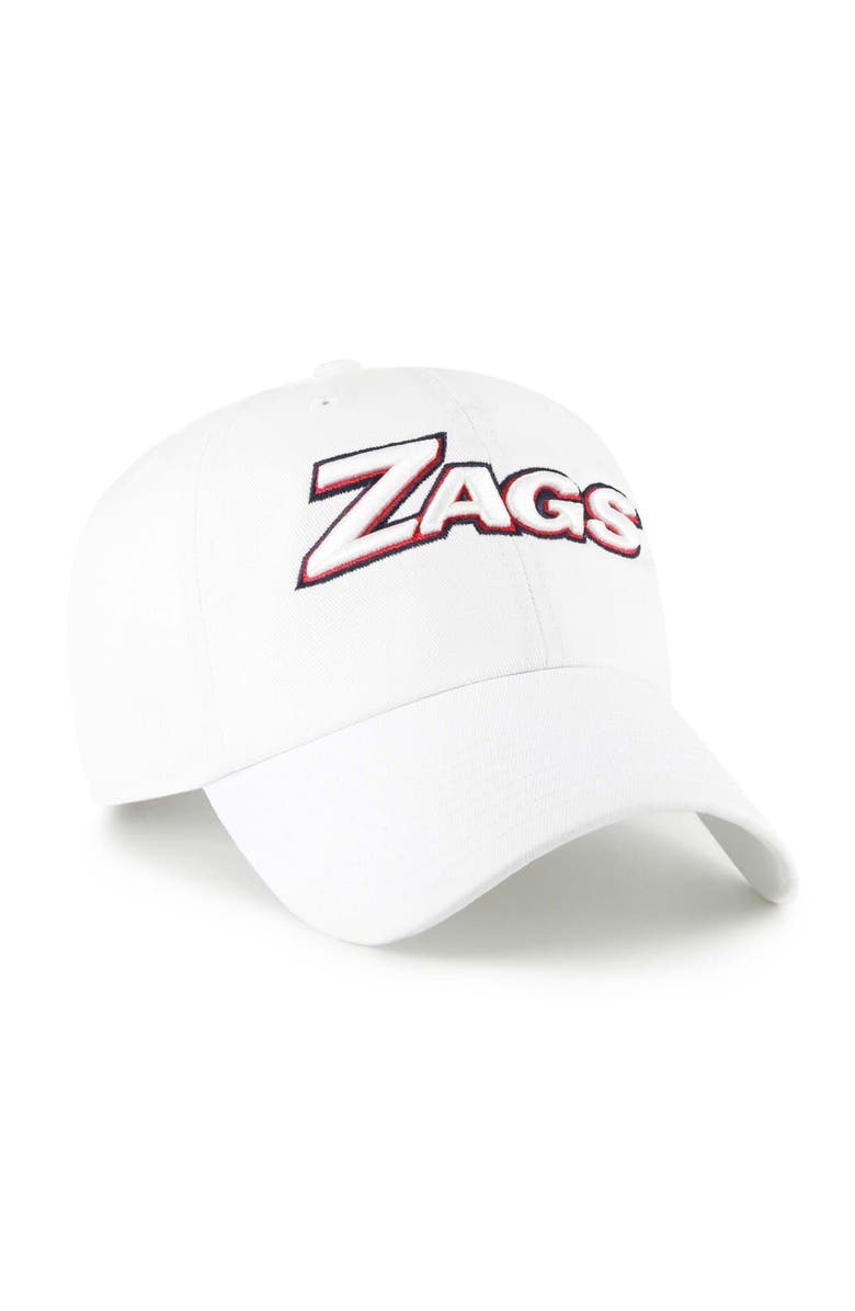 '47 Men's '47 White Gonzaga Bulldogs Clean Up Adjustable Hat, Main, color, White