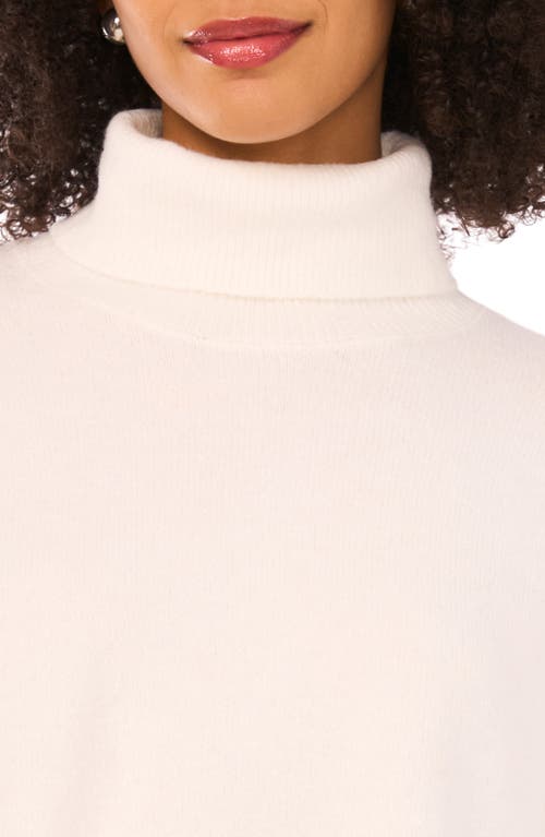 Parker Turtleneck Crop Sweater In White