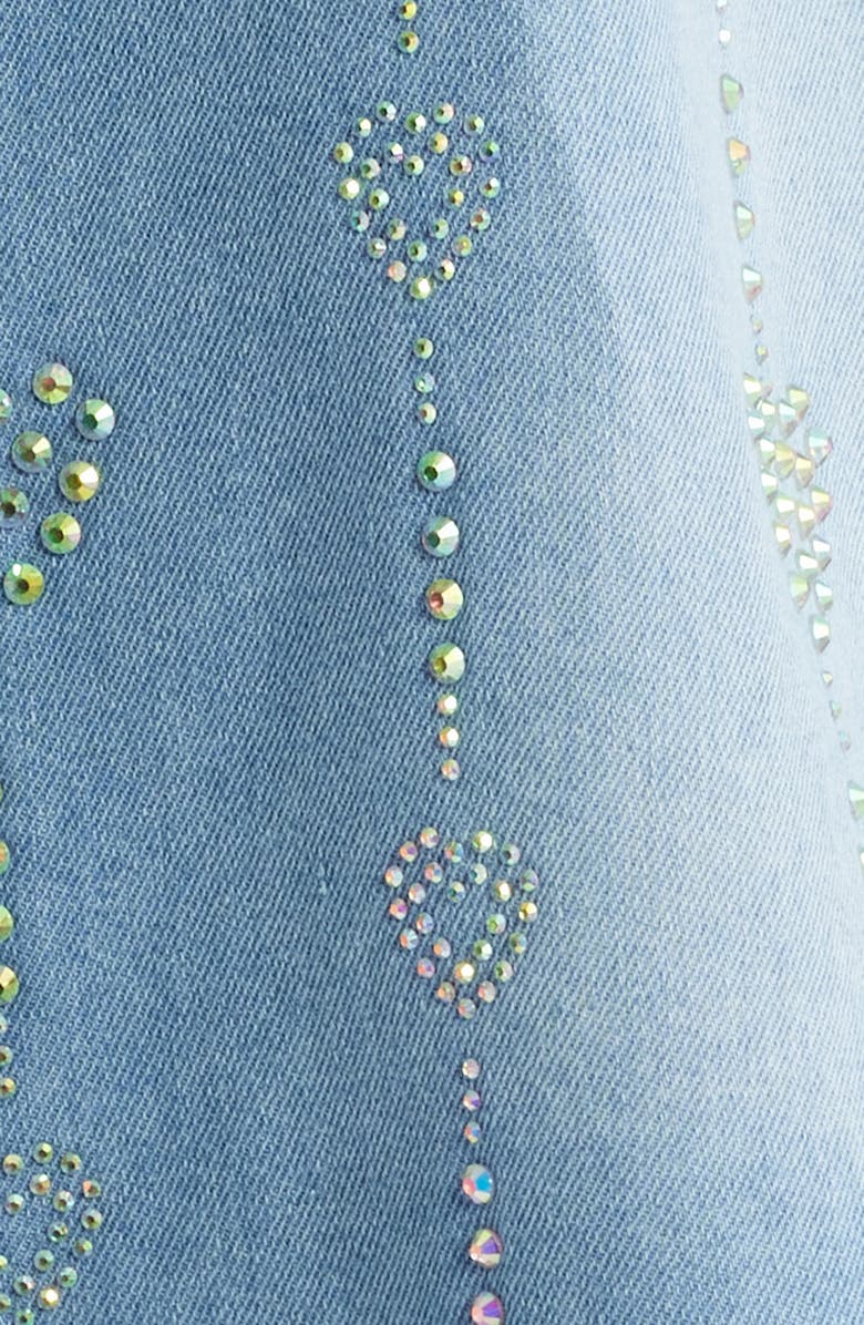 NIKKI LUND Keyla Embellished Button-Up Shirt, Alternate, color, Blue