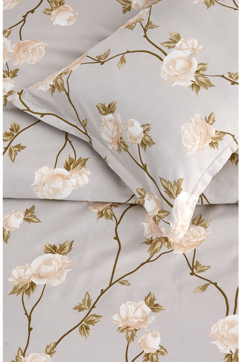 Rose 400 Thread Count Cotton Duvet Set, Alternate, color, IVORY