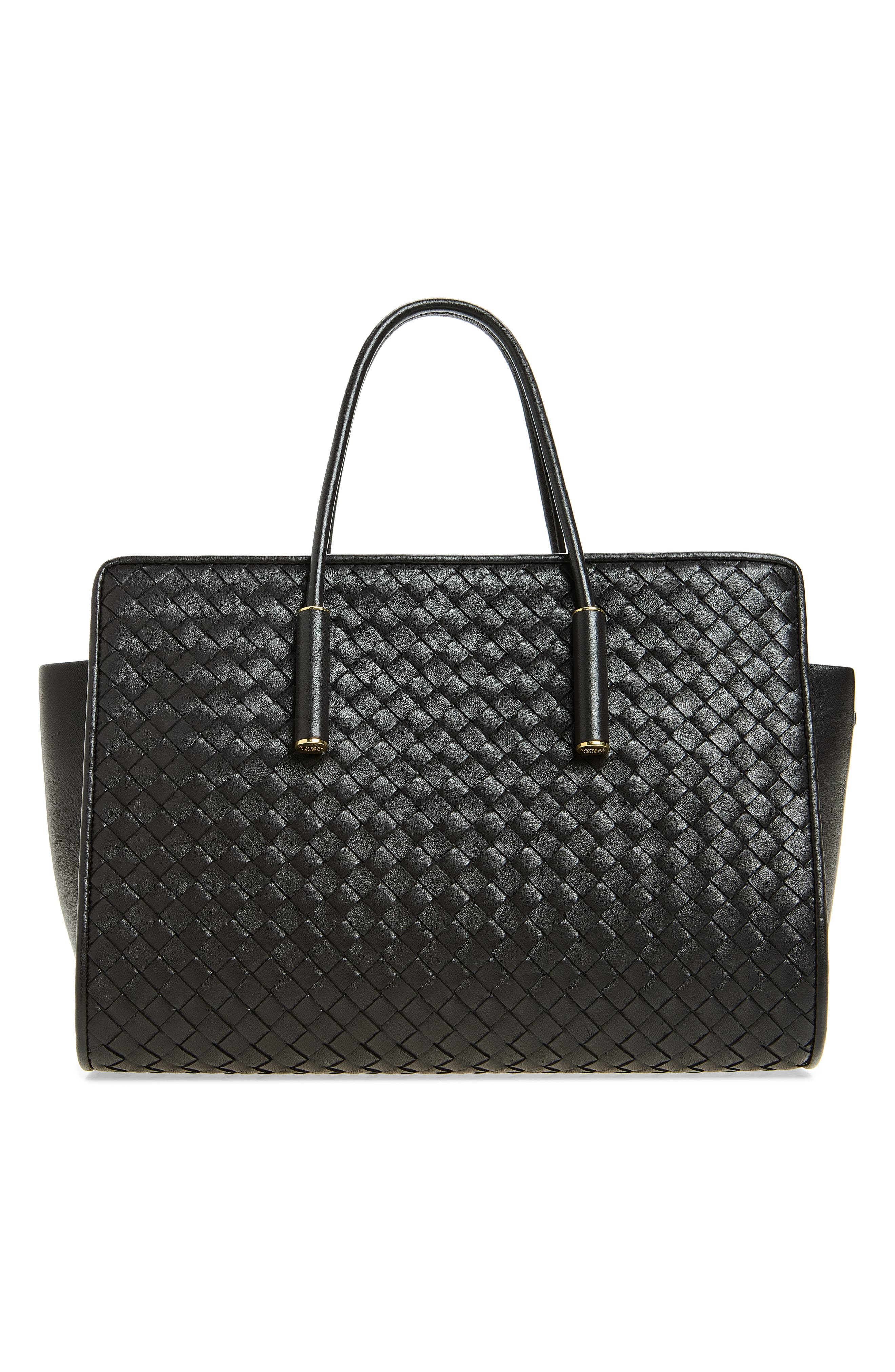 Bottega Veneta Small Barbara Intrecciato Leather Tote, Alternate, color, 2094 Espresso-Brass V