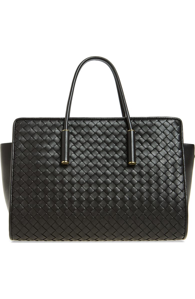 Bottega Veneta Small Barbara Intrecciato Leather Tote, Alternate, color, 2094 Espresso-Brass V