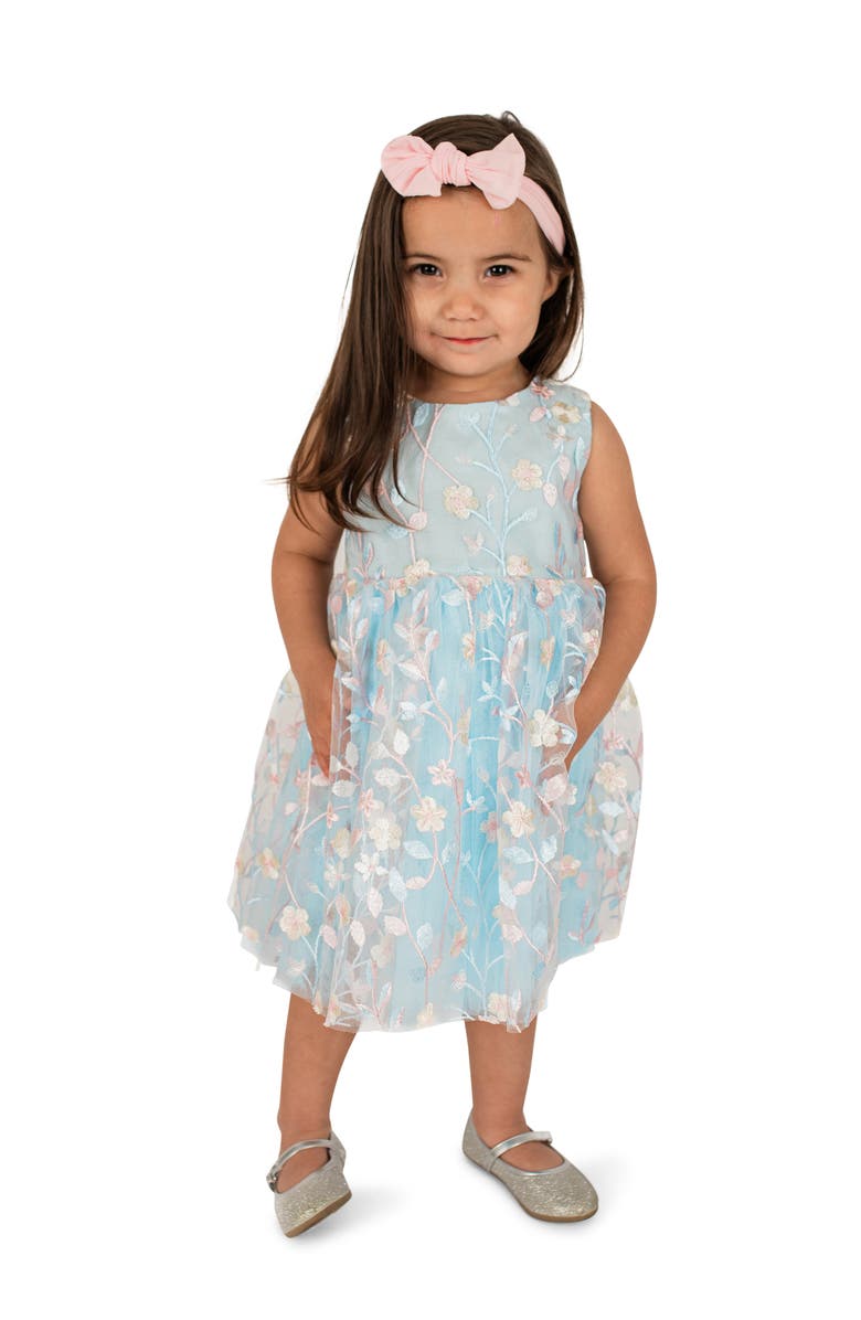 Popatu Kids' Floral Embroidered Party Dress, Alternate, color, 