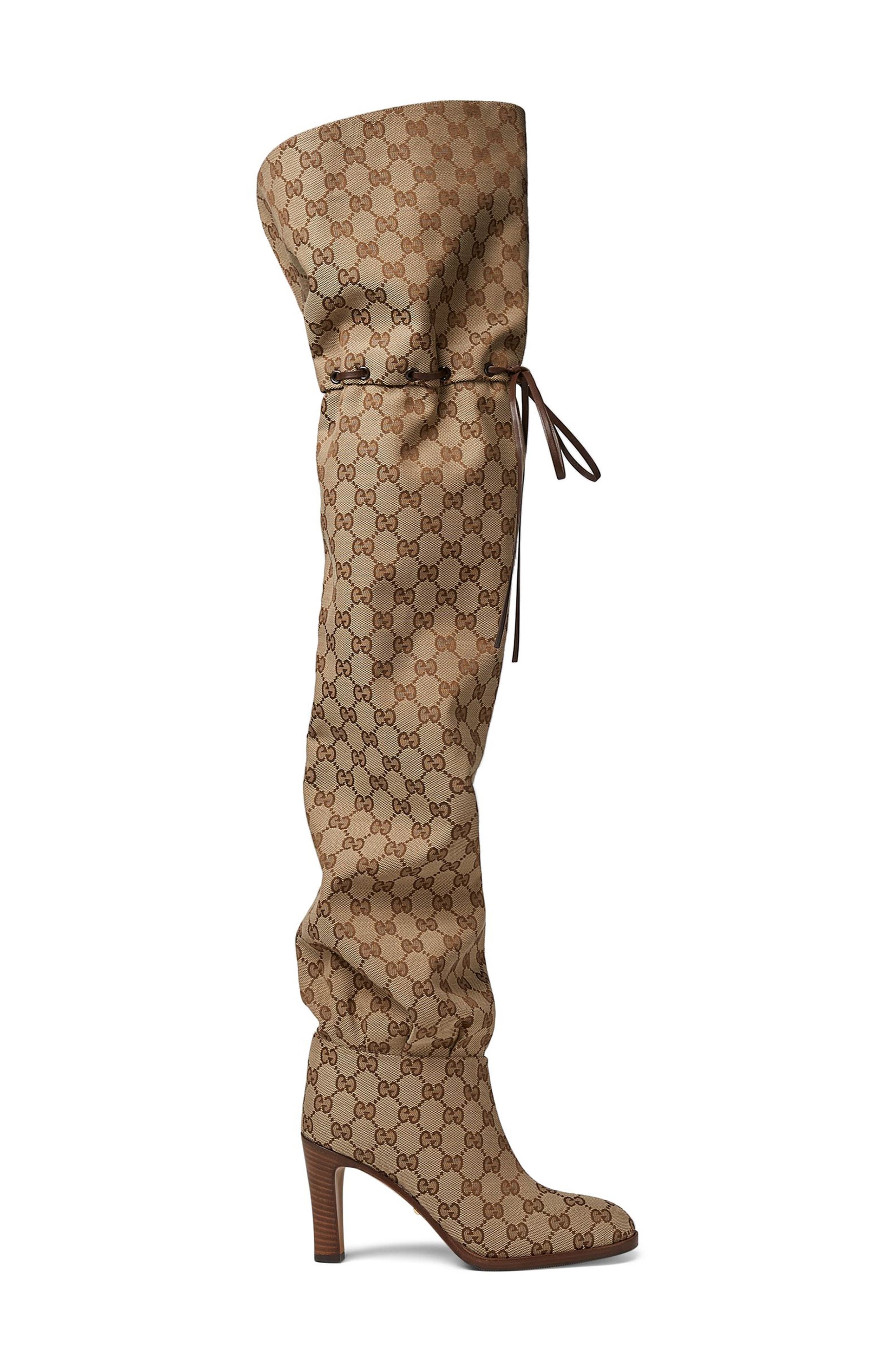 Gucci Original GG Canvas Over the Knee Boot, Alternate, color, 