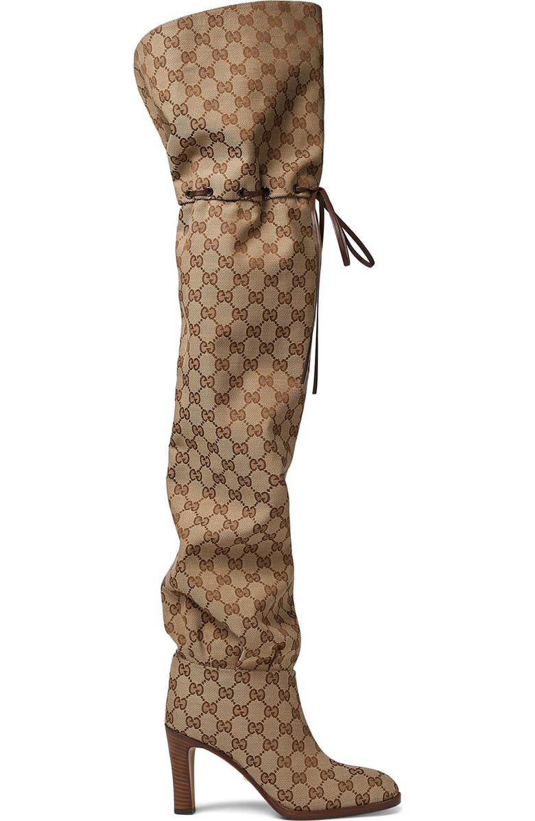 Gucci Original GG Canvas Over the Knee Boot, Alternate, color,