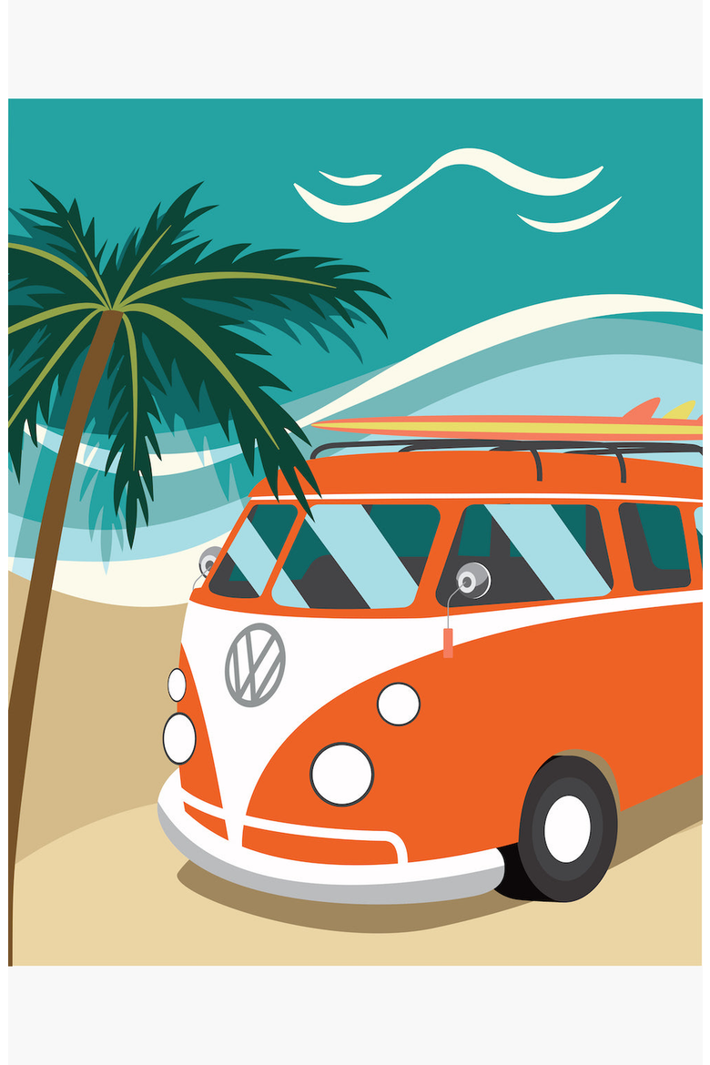 West Coast Best Coast Paint-by-Numbers Kit, Alternate, color, Orange / Teal