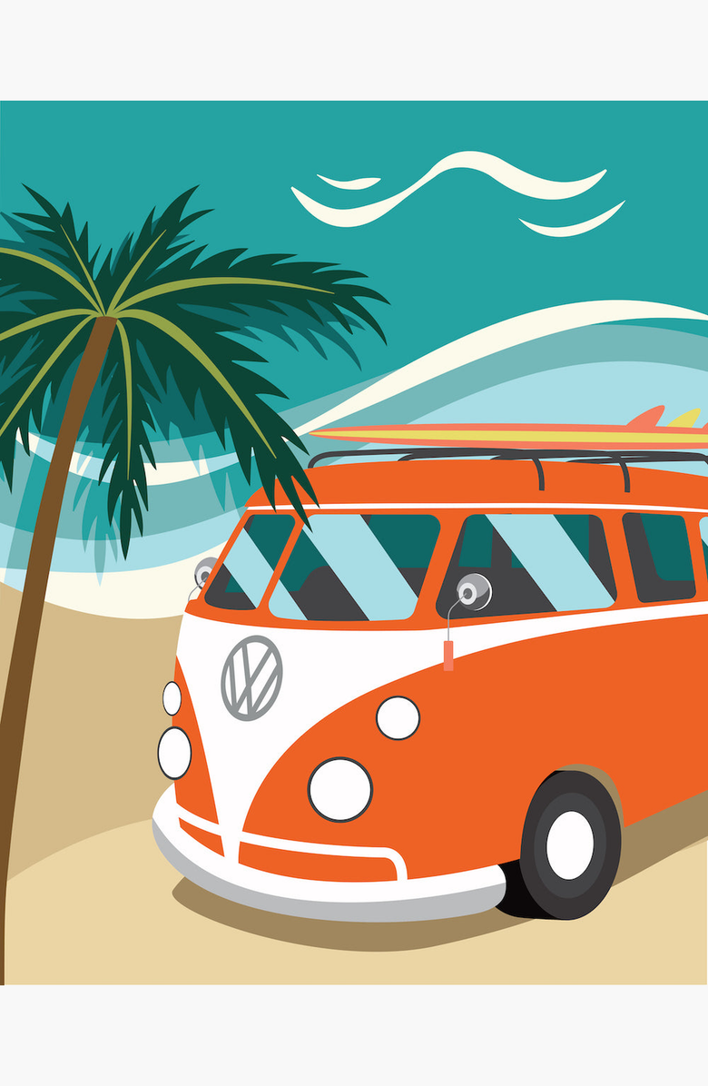Pink Picasso Kits West Coast Best Coast Paint-by-Numbers Kit, Alternate, color, Orange / Teal