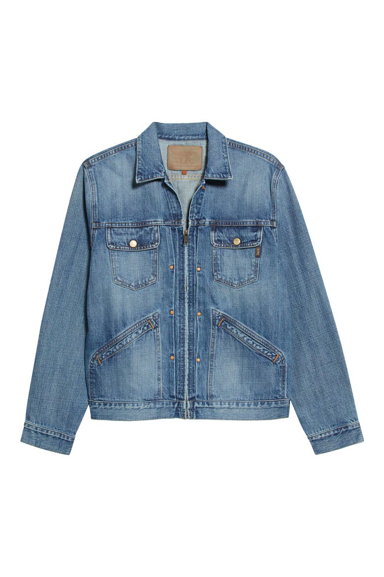 The Holden Zip Front Denim Jacket, Alternate, color, SORA