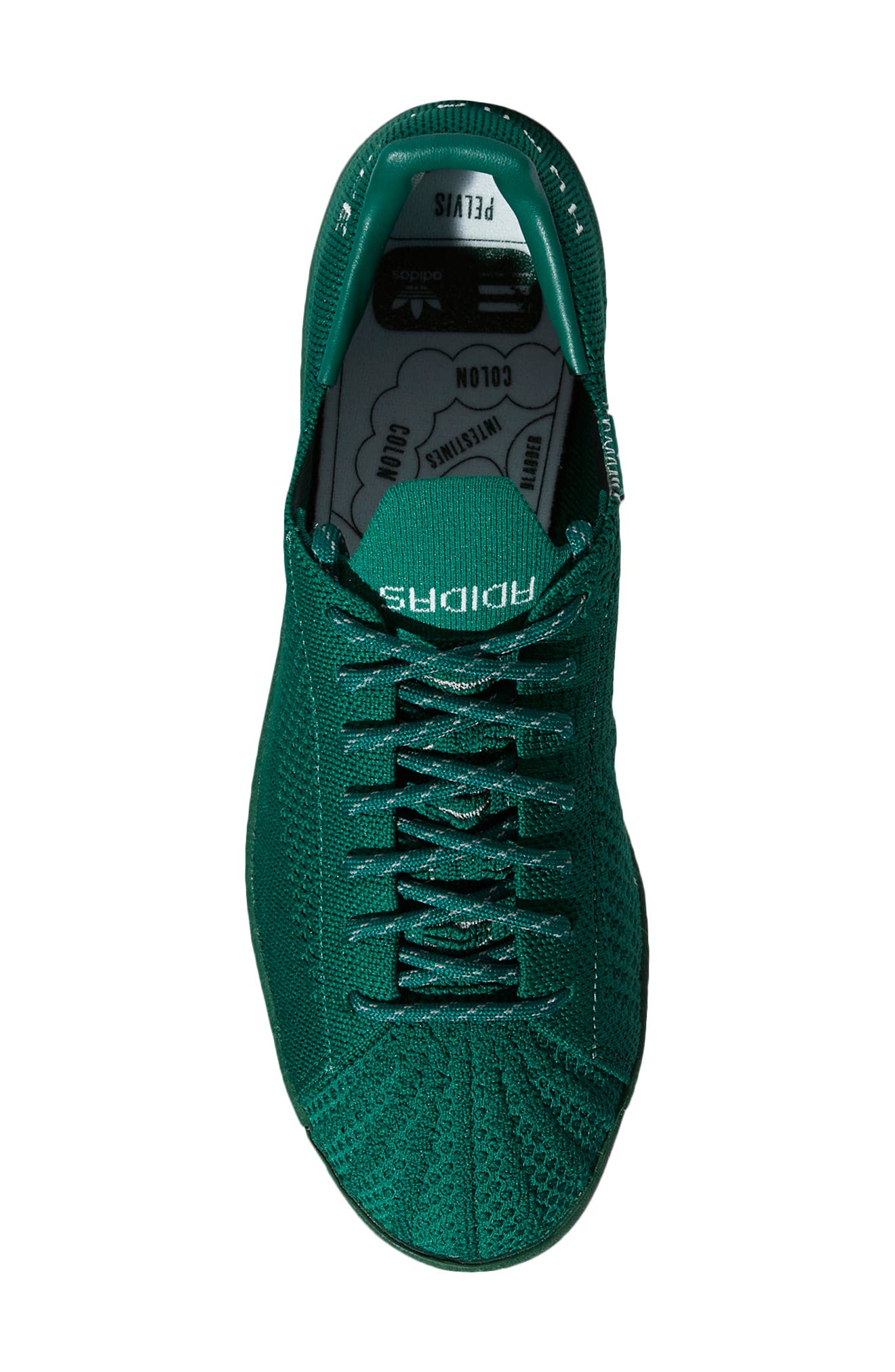 x Pharrell Williams Superstar Woven Sneaker, Alternate, color, DARK GREEN/ SKY TINT