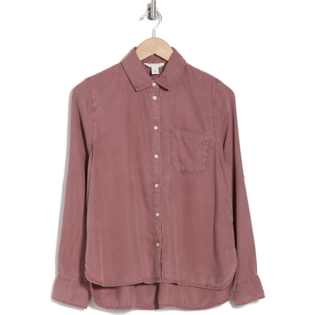 CASLON CASLON® SPLIT BACK TENCEL® LYOCELL BUTTON-UP SHIRT