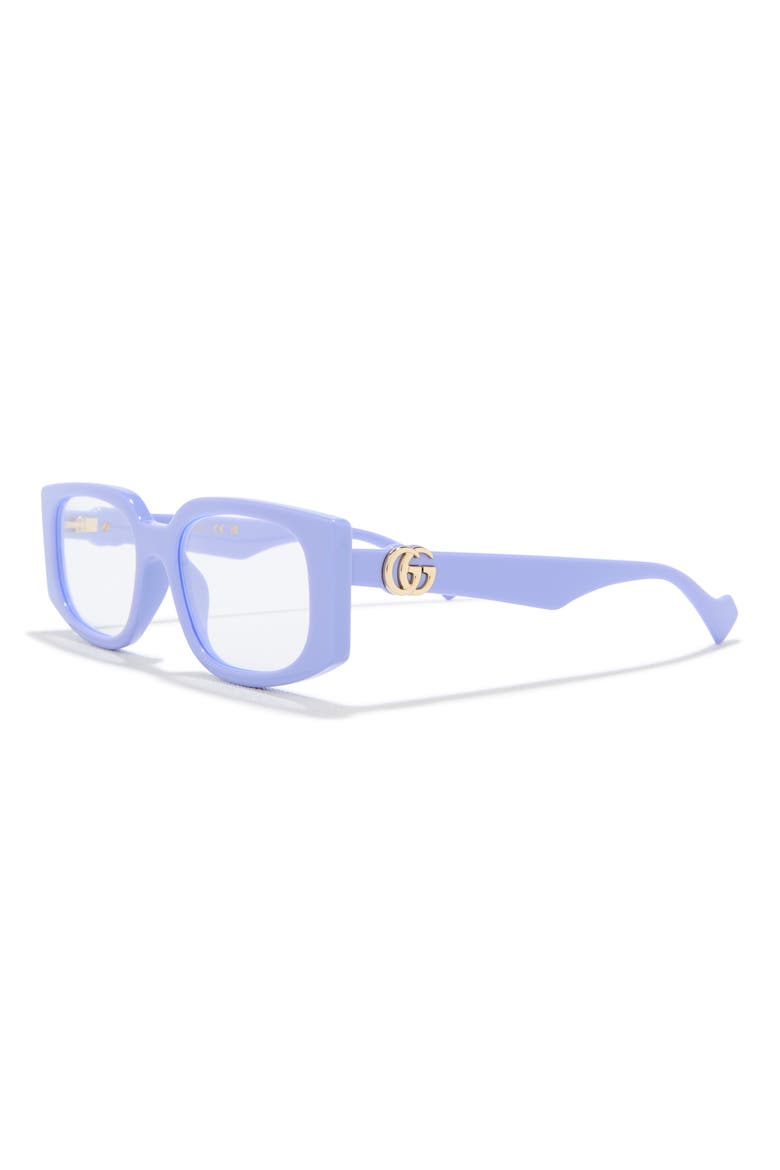 55mm Rectangular Optical Glasses, Alternate, color, VIOLET VIOLET TRANSPARENT