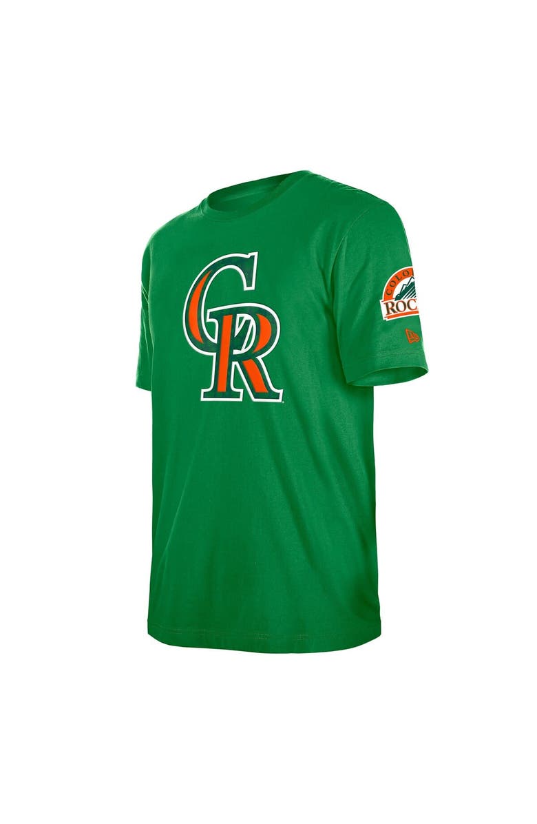 New Era Men's New Era Kelly Green Colorado Rockies St. Patrick's Day Shamrock Fill T-Shirt, Alternate, color, Kelly Green