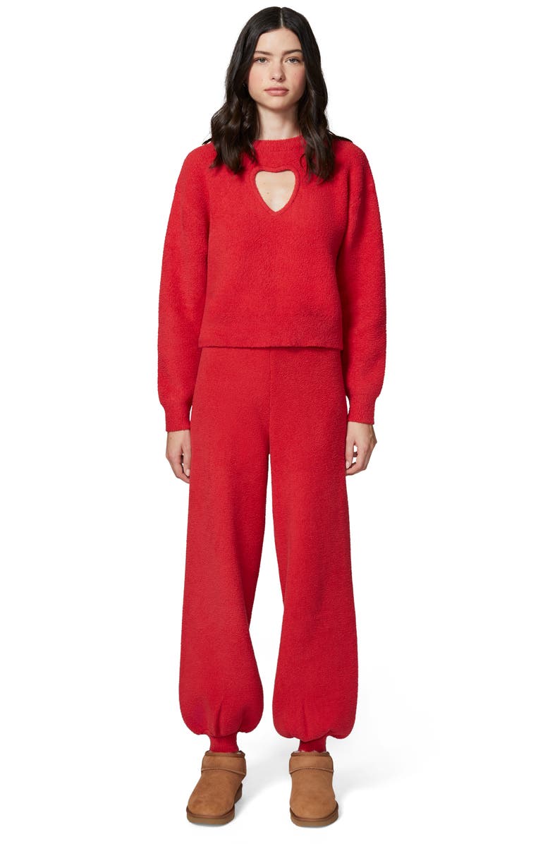 Florence by Mills Sweet & Snug Sweater Joggers, Alternate, color, Scarlet