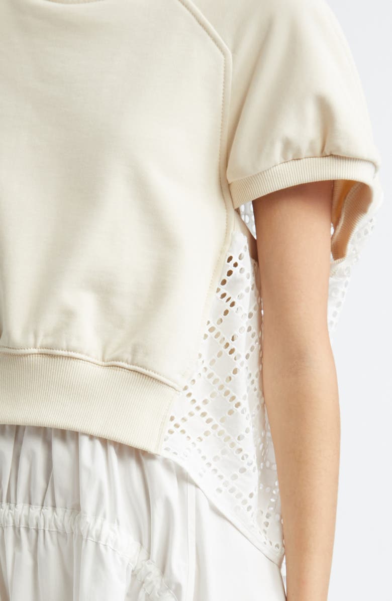 3.1 Phillip Lim Short Sleeve Mixed Media Dress, Alternate, color, 