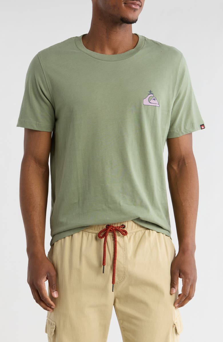 Quiksilver Stint Cotton Graphic T-Shirt, Main, color, Sea Spray