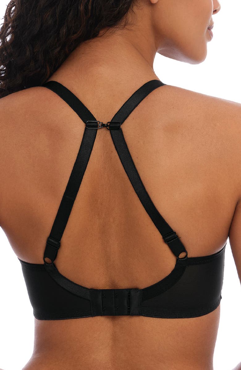 Freya Tailored Plunge Underwire T-Shirt Bra, Alternate, color, Black