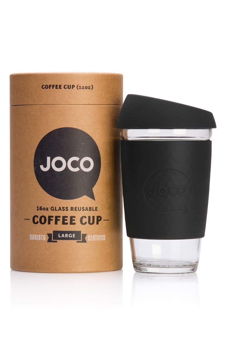 Joco Cups 16 oz. Reusable Glass Coffee Cup, Main, color, 