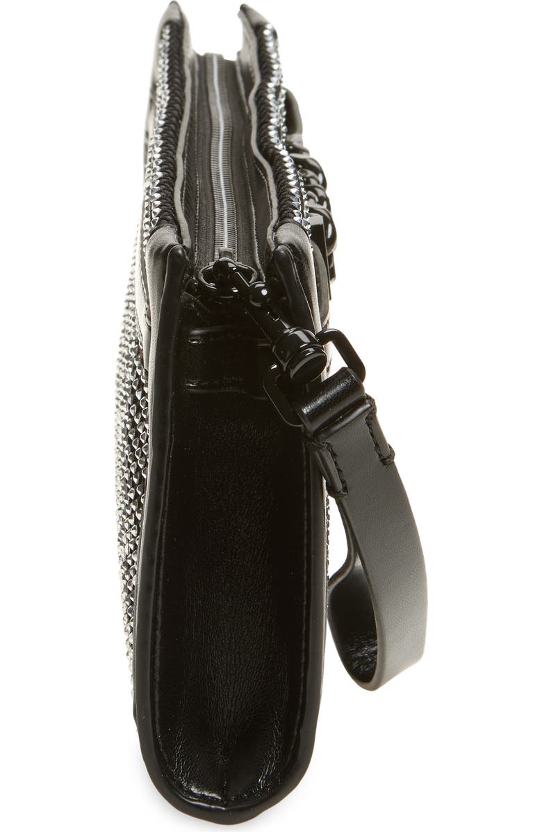 Rebecca Minkoff Curb Link Crystal Wristlet Clutch, Alternate, color,