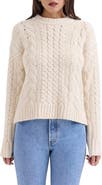 HOUSE OF CB Jasper Chenille Cable Cotton Blend Sweater