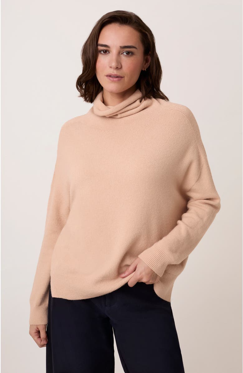 Celtic & Co. Slouchy Roll Neck Jumper, Main, color, Peony