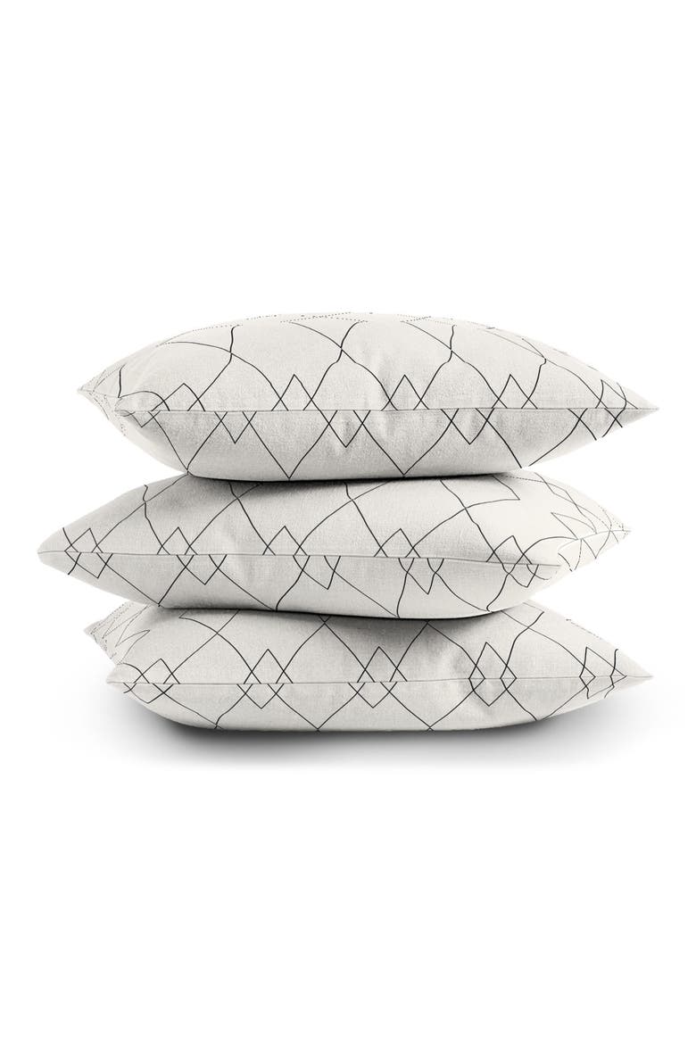 Color Poems Geometric Throw Pillow, Alternate, color, WHITE