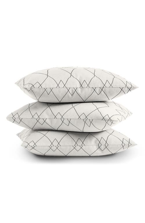Deny Designs Color Poems Geometric Throw Pillow In White