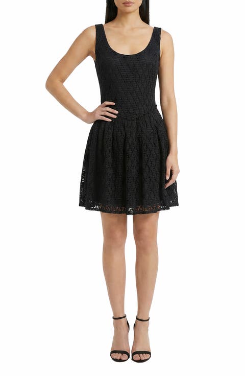 Jacquard Flare Minidress